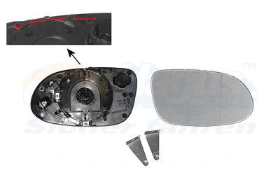 STICLA OGLINDA, OGLINDA RETROVIZOARE EXTERIOARA VAN WEZEL 3014838 - Compatibil cu MERCEDES-BENZ