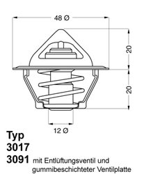 TERMOSTAT LICHID RACIRE WAHLER 3017.92D50 - Compatibil cu OPEL, VAUXHALL