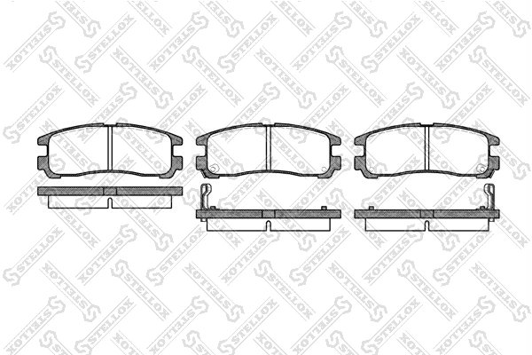 Set placute frana Stellox 302 002-SX