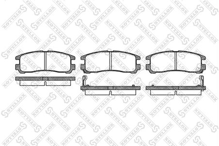 Set placute frana Stellox 302 002-SX