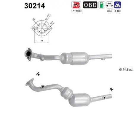 CATALIZATOR AS 30214 - Compatibil cu RENAULT