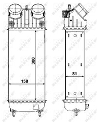 INTERCOOLER NRF 30473 - Compatibil cu PEUGEOT