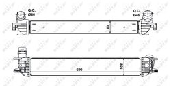 INTERCOOLER NRF 30503 - Compatibil cu RENAULT