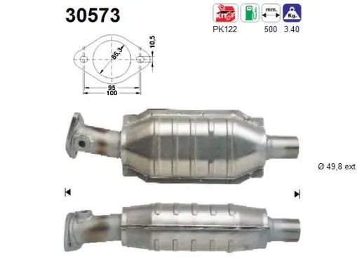 CATALIZATOR AS 30573 - Compatibil cu RENAULT