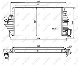 INTERCOOLER NRF 30818 - Compatibil cu RENAULT