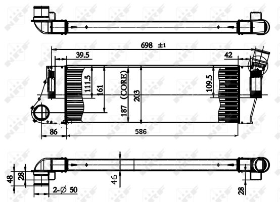 INTERCOOLER NRF 30899 - Compatibil cu RENAULT