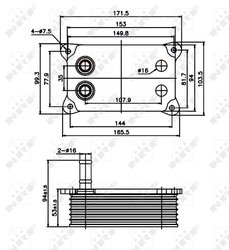 RADIATOR ULEI / TERMOFLOT NRF 31071 - Compatibil cu FORD
