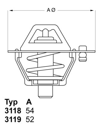 TERMOSTAT LICHID RACIRE WAHLER 3119.88 - Compatibil cu DAIHATSU, TOYOTA