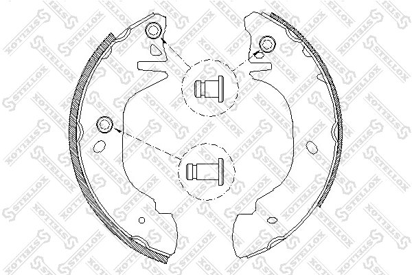 SET SABOTI FRANA STELLOX 316 100-SX - Compatibil cu FORD