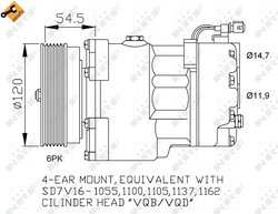 COMPRESOR CLIMATIZARE NRF 32033 - Compatibil cu FORD, SEAT, VW