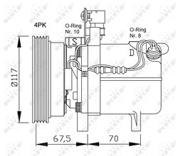 COMPRESOR CLIMATIZARE NRF 32055 - Compatibil cu BMW