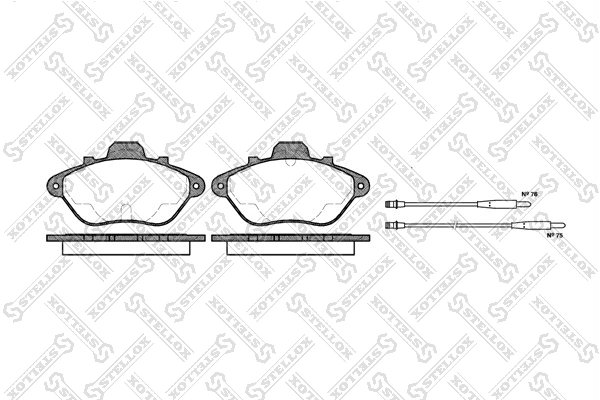 Set placute frana Stellox 321 004B-SX