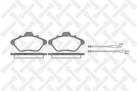 Set placute frana Stellox 321 004B-SX