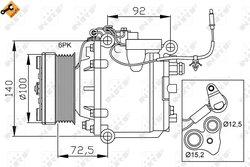 COMPRESOR CLIMATIZARE NRF 32165 - Compatibil cu SAAB
