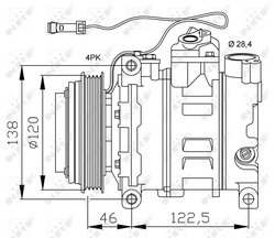 COMPRESOR CLIMATIZARE NRF 32167 - Compatibil cu AUDI, SKODA, VW