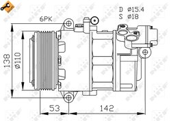 COMPRESOR CLIMATIZARE NRF 32184 - Compatibil cu BMW