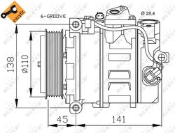 COMPRESOR CLIMATIZARE NRF 32214 - Compatibil cu MERCEDES-BENZ