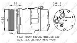 COMPRESOR CLIMATIZARE NRF 32228 - Compatibil cu FORD, VW