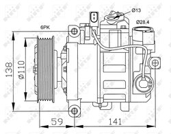 COMPRESOR CLIMATIZARE NRF 32229 - Compatibil cu AUDI