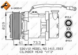 Compresor climatizare NRF 32275
