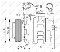 COMPRESOR CLIMATIZARE NRF 32377 - Compatibil cu SAAB