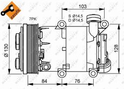 COMPRESOR CLIMATIZARE NRF 32410 - Compatibil cu FORD