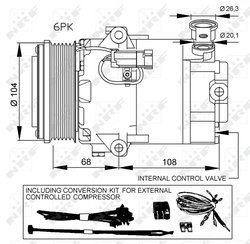 Compresor climatizare NRF 32428