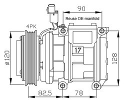 Compresor climatizare NRF 32449