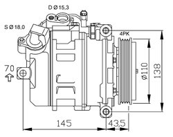 COMPRESOR CLIMATIZARE NRF 32520 - Compatibil cu BMW