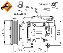 COMPRESOR CLIMATIZARE NRF 32681 - Compatibil cu MAZDA