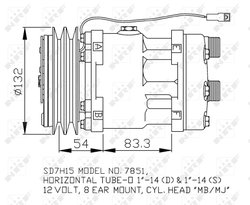 Compresor climatizare NRF 32757
