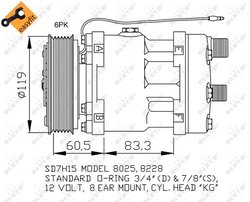 COMPRESOR CLIMATIZARE NRF 32768 - Piesa auto compatibila cu mai multe marci
