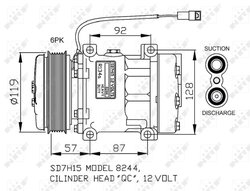 COMPRESOR CLIMATIZARE NRF 32771 - Compatibil cu MASSEY FERGUSON
