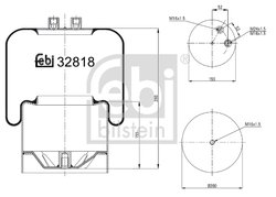Burduf suspensie pneumatica Febi Bilstein 32818