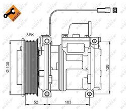 COMPRESOR CLIMATIZARE NRF 32824 - Compatibil cu MERCEDES-BENZ