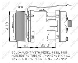COMPRESOR CLIMATIZARE NRF 32874 - Piesa auto compatibila cu mai multe marci