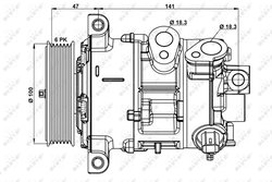 COMPRESOR CLIMATIZARE NRF 32882 - Compatibil cu DODGE, JEEP