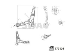 BRAT SUSPENSIE SWAG 33 10 4910 - Compatibil cu CITROEN, FIAT, OPEL, PEUGEOT, VAUXHALL