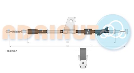 CABLU FRANA DE MANA ADRIAUTO 33.0203.1 - Compatibil cu OPEL