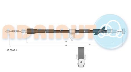 CABLU FRANA DE MANA ADRIAUTO 33.0206.1 - Compatibil cu OPEL, SUZUKI