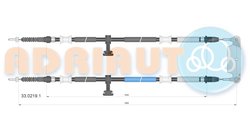 CABLU FRANA DE MANA ADRIAUTO 33.0219.1 - Compatibil cu OPEL
