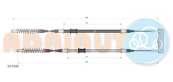 CABLU FRANA DE MANA ADRIAUTO 33.0232 - Compatibil cu OPEL