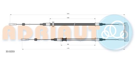 CABLU FRANA DE MANA ADRIAUTO 33.0233 - Compatibil cu OPEL