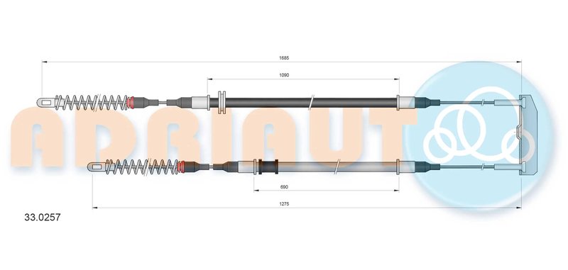 CABLU FRANA DE MANA ADRIAUTO 33.0257 - Compatibil cu OPEL