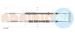 CABLU FRANA DE MANA ADRIAUTO 33.0269 - Compatibil cu OPEL