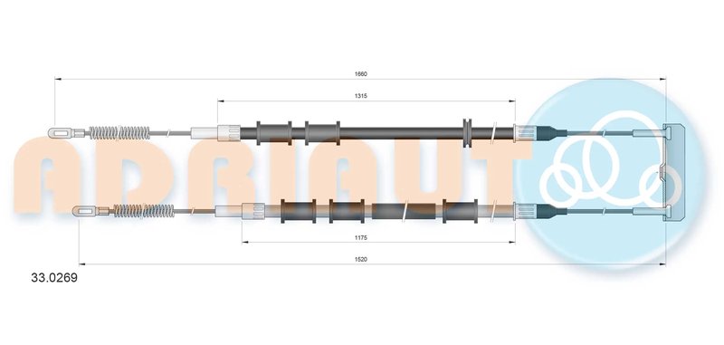 CABLU FRANA DE MANA ADRIAUTO 33.0269 - Compatibil cu OPEL