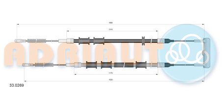 CABLU FRANA DE MANA ADRIAUTO 33.0269 - Compatibil cu OPEL