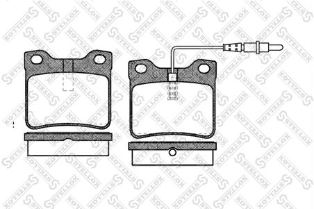 Set placute frana Stellox 332 022B-SX