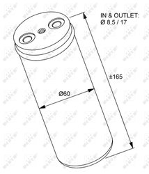 USCATOR AER CONDITIONAT NRF 33233 - Compatibil cu OPEL, VAUXHALL