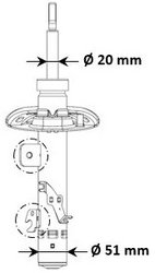 AMORTIZOR KYB 3338057 - Compatibil cu CITROEN